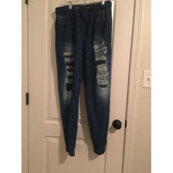Krome Men's Joggers Jean Pants Size Medium Blue - Picture 1 of 11